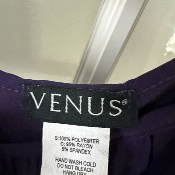 Venus Purple Cold Shoulder Blouse Womens Medium - Picture 7 of 9